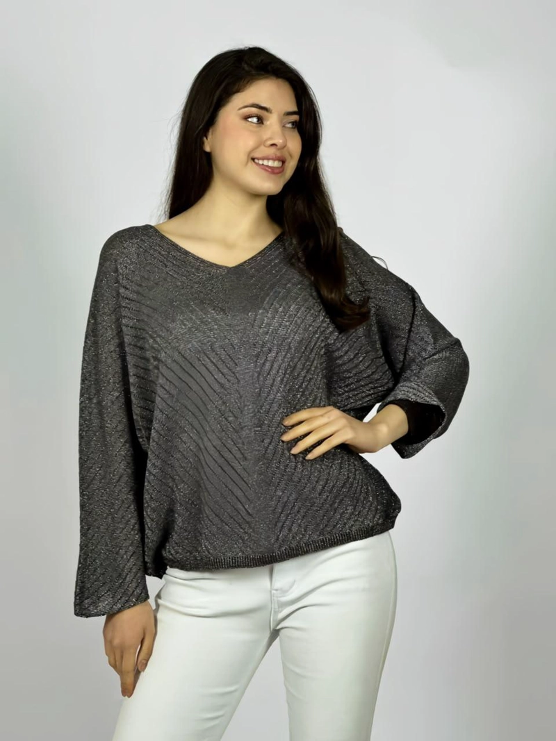 SWEATER DE HILO OVERSIZE ROSADO - 1