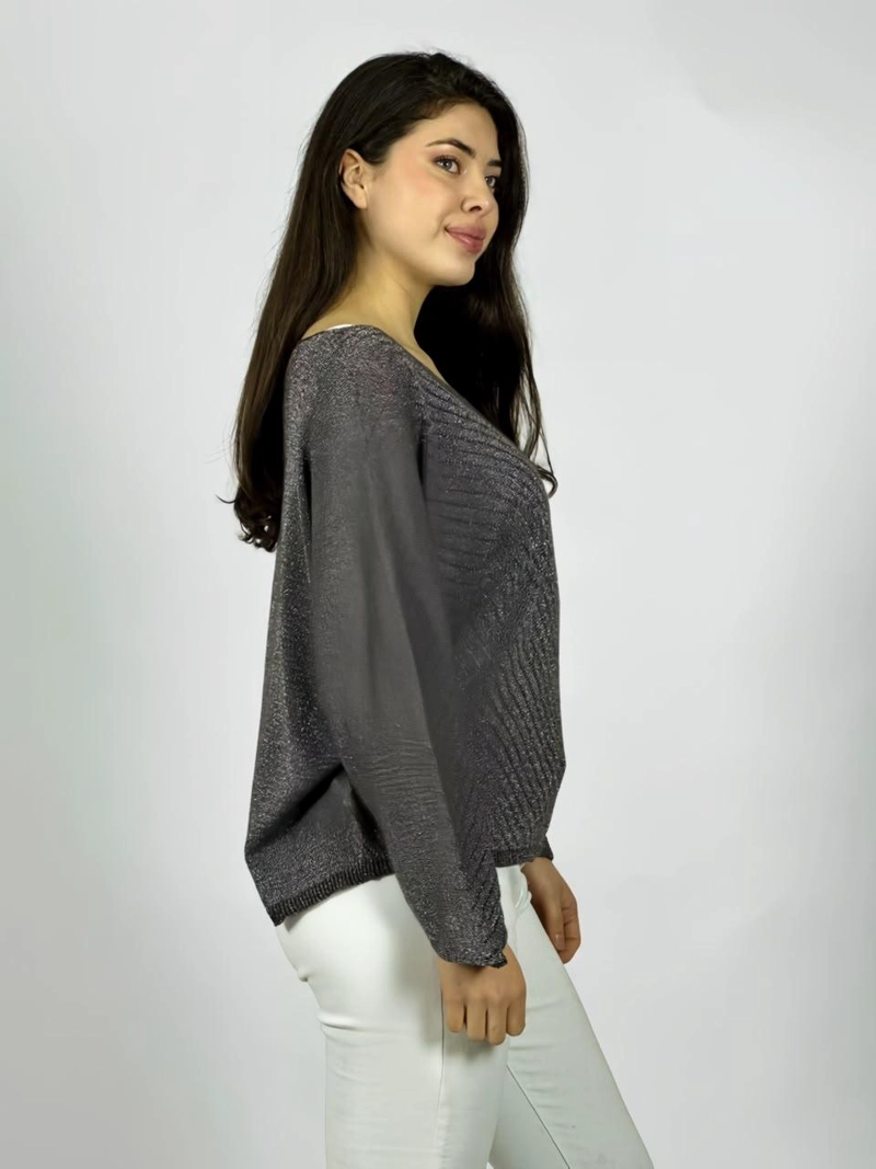 SWEATER DE HILO OVERSIZE ROSADO - 2