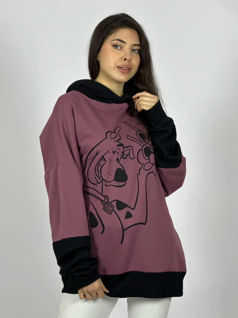POLERON SCOOBY DOO CON LENTES MORADO - 2
