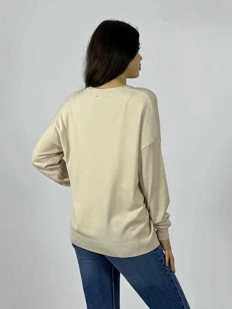 SWEATER SPANDEX TRIPLE CORAZON BRILLANTES VERDE - 4