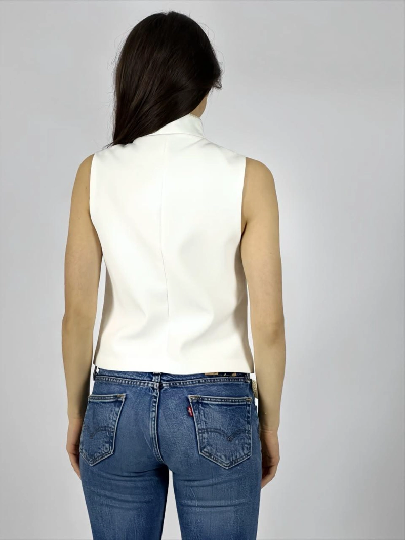 CHAQUETA ESTILO NAPOLEON SIN MANGAS NEGRO - 4