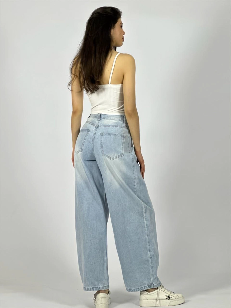 JEANS MEZCLILLA BALLOON FIT GRIS - 3