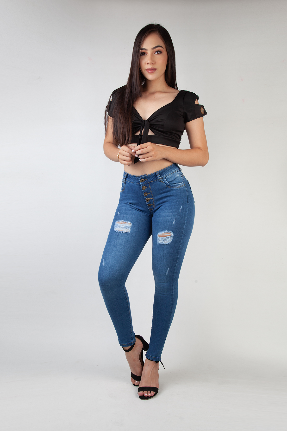 JEANS MUJER SHADDAY AZUL PUSH UP 3392 - 1