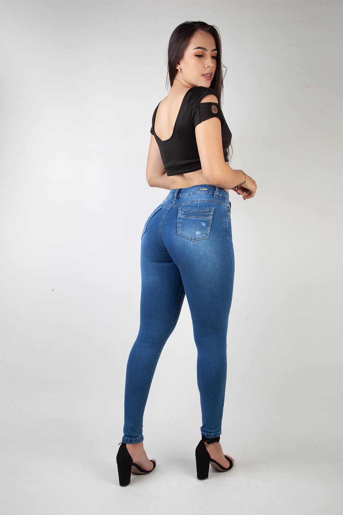 JEANS MUJER SHADDAY AZUL PUSH UP 3392 - 2