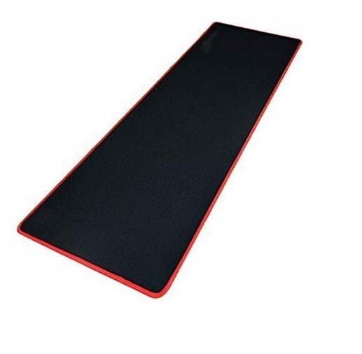 MOUSE PAD GAMER NEGRO BORDE ROJO 70X30 WEIBO - 1