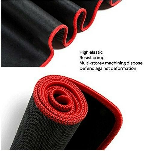 MOUSE PAD GAMER NEGRO BORDE ROJO 70X30 WEIBO - 2
