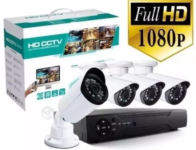 KIT CCTV CANALES FULL HD 1080P P2P SEGURIDAD - 1