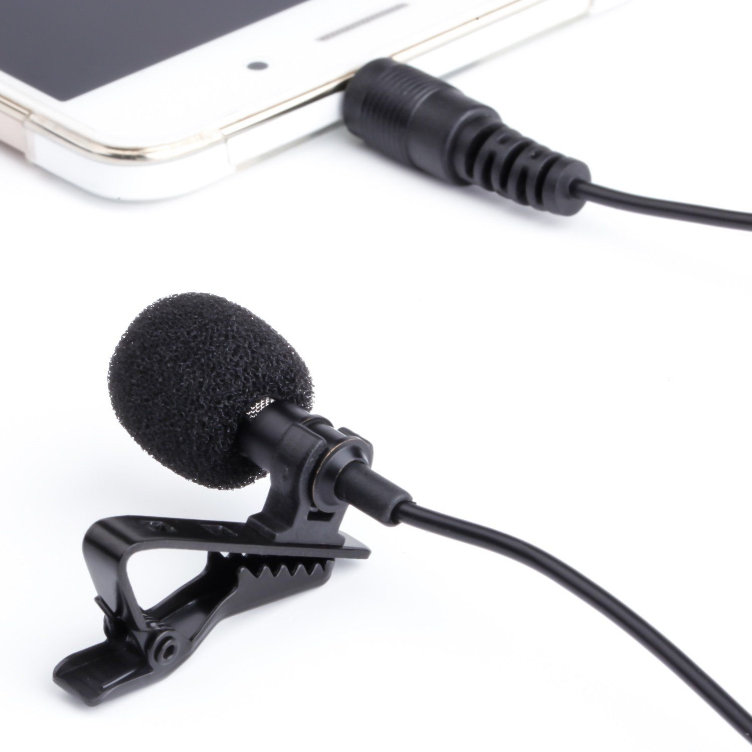 MICROFONO LAVALIER DE SOLAPA ANTI RUIDO CON CLIP - 1