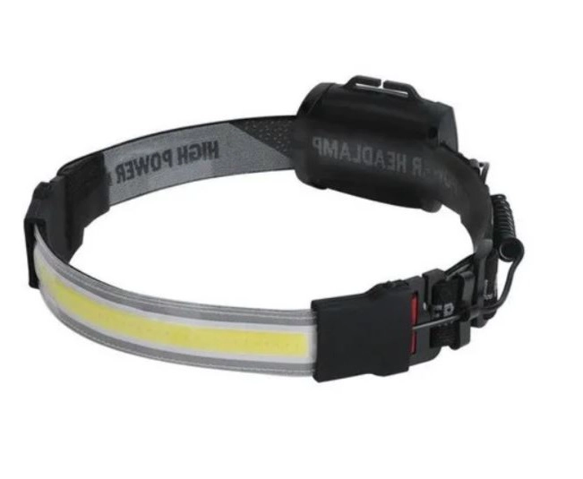 LINTERNA LED FRONTAL CAMPING CABEZA MINERA COB + LED RECARGABLE - 1