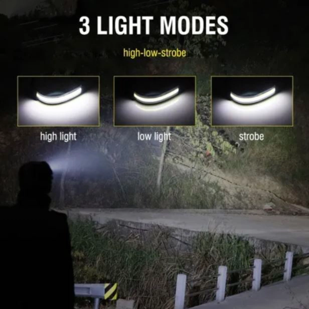 LINTERNA LED FRONTAL CAMPING CABEZA MINERA COB + LED RECARGABLE - 4