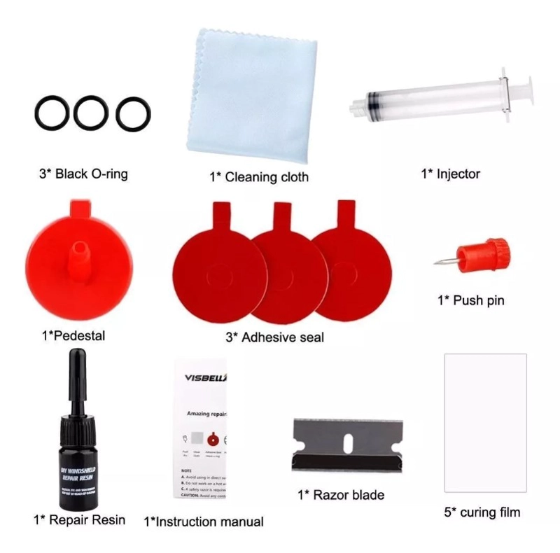 KIT REPARACION PARABRISA REMOVEDOR TRIZADURAS AUTO PIQUETE - 1