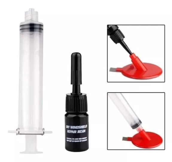 KIT REPARACION PARABRISA REMOVEDOR TRIZADURAS AUTO PIQUETE - 3