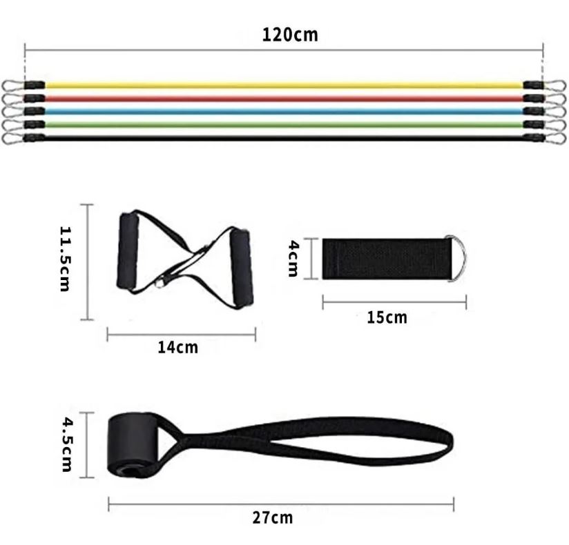 SET DE BANDAS DE RESISTENCIA PARA ENTRENAMIENTO DEPORTIVO - 2
