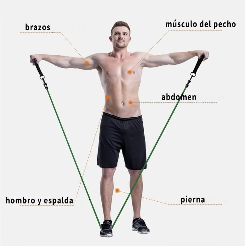 SET DE BANDAS DE RESISTENCIA PARA ENTRENAMIENTO DEPORTIVO - 3