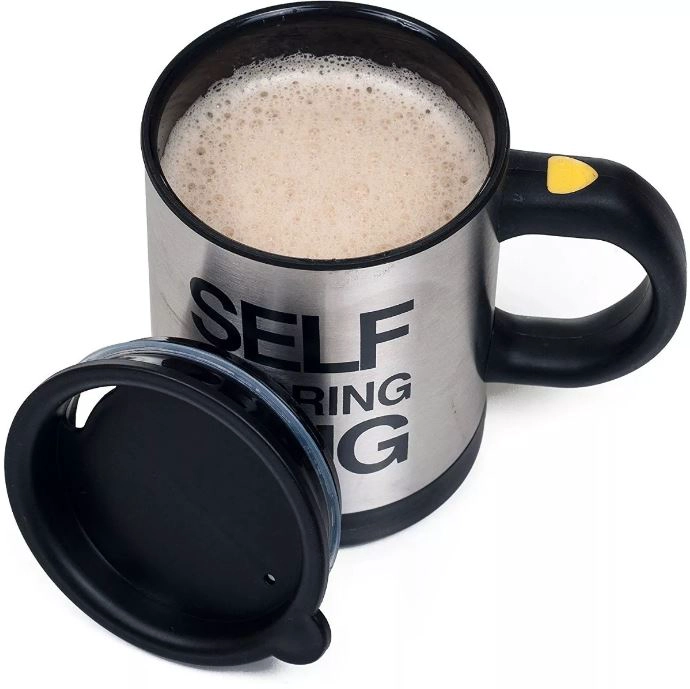 VASO TAZA CAFE  MUG AGITADOR BATIDOR ELE CTRICO CASA AUTO - 3