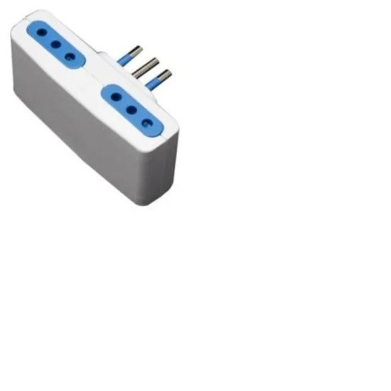ADAPTADOR DE ENCHUFE BLANCO MACHO 4 EN 1 250V 10A 1500W - 2