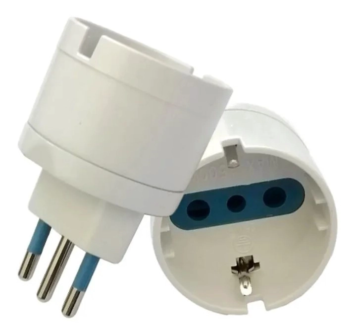 ADAPTADOR DE ENCHUFE AMERICANO BLANCO MACHO 10A 250V 1500W - 2