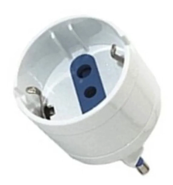 ADAPTADOR DE ENCHUFE AMERICANO BLANCO MACHO 10A 250V 1500W - 3