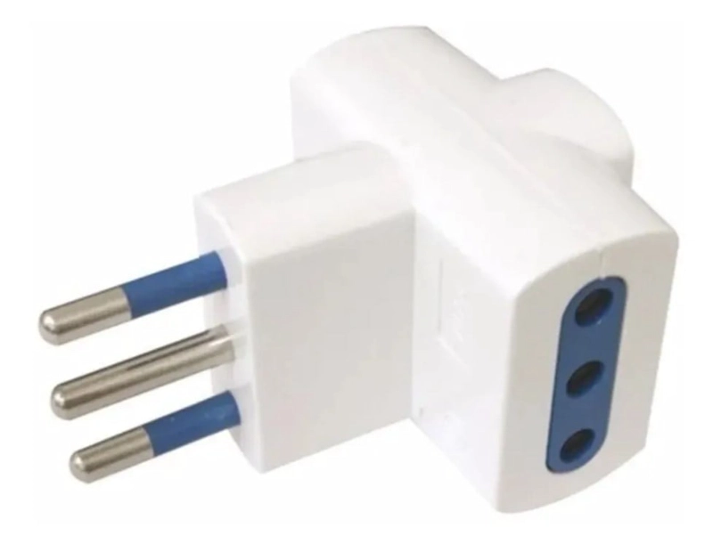 ADAPTADOR TRIPLE DE ENCHUFE BLANCO EP-025 250V 10A 1500W ADAPTADOR - 1