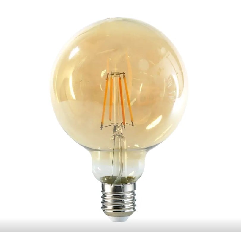 GENÉRICO AMPOLLETA LED VINTAGE RETRO 4W E27 LUZ CALIDA FILAMENTO REDONDA
