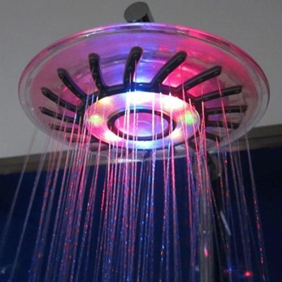CABEZAL DUCHA LED MOVIL REDONDO COLORES YC-8515 - 3