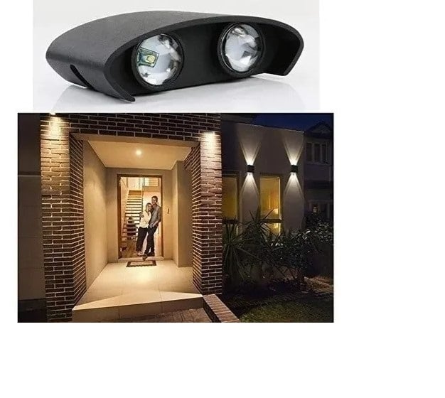 APLIQUE PARED EXTERIOR 4W 3000K LUZ CALIDA DECORACION DE HOGAR - 2