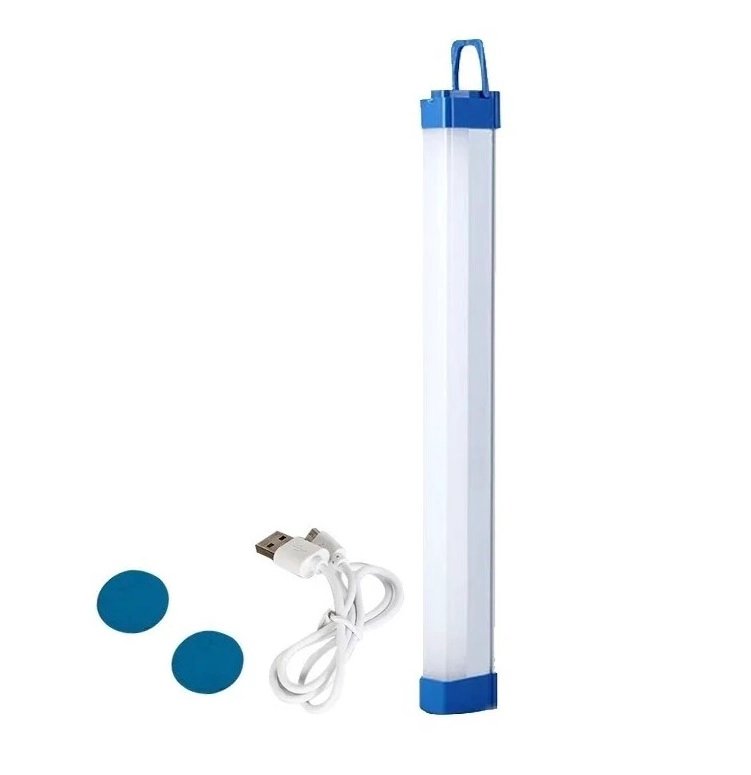 LAMPARA DE EMERGENCIA RECARGABLE AMPOLLETA LUZ LED 52CM USB - 1