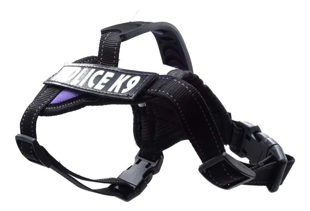 ARNES PERROS PECHERA PROFESIONAL POLICE K9 S-XL NEGRO - 4
