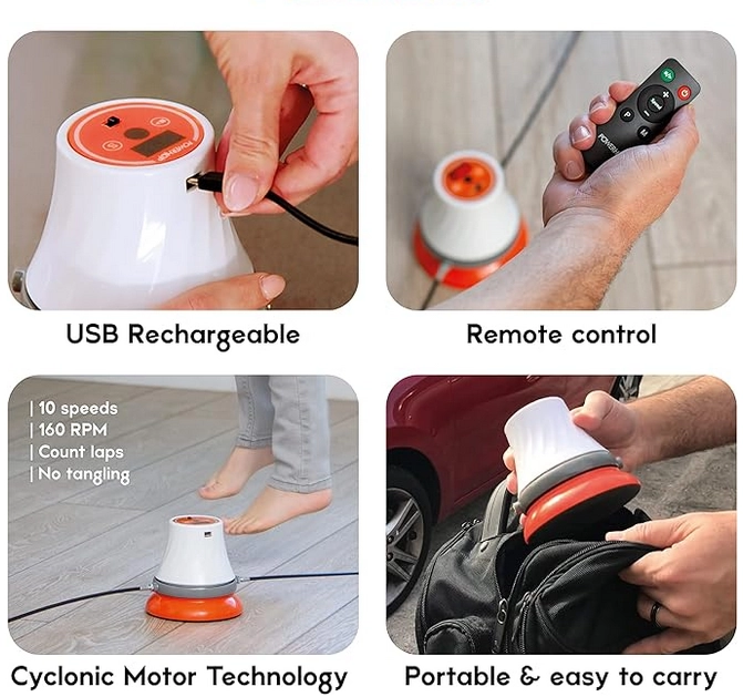 CUERDA SALTAR RECARGABLE CONTROL REMOTO CONTADOR SALTOS - 4