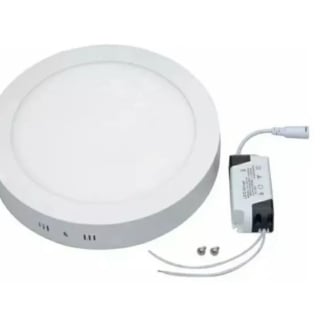 FOCO PANEL PLAFON LED 18W SOBREPUESTO REDONDO LUZ FRIA BLANCA - 1