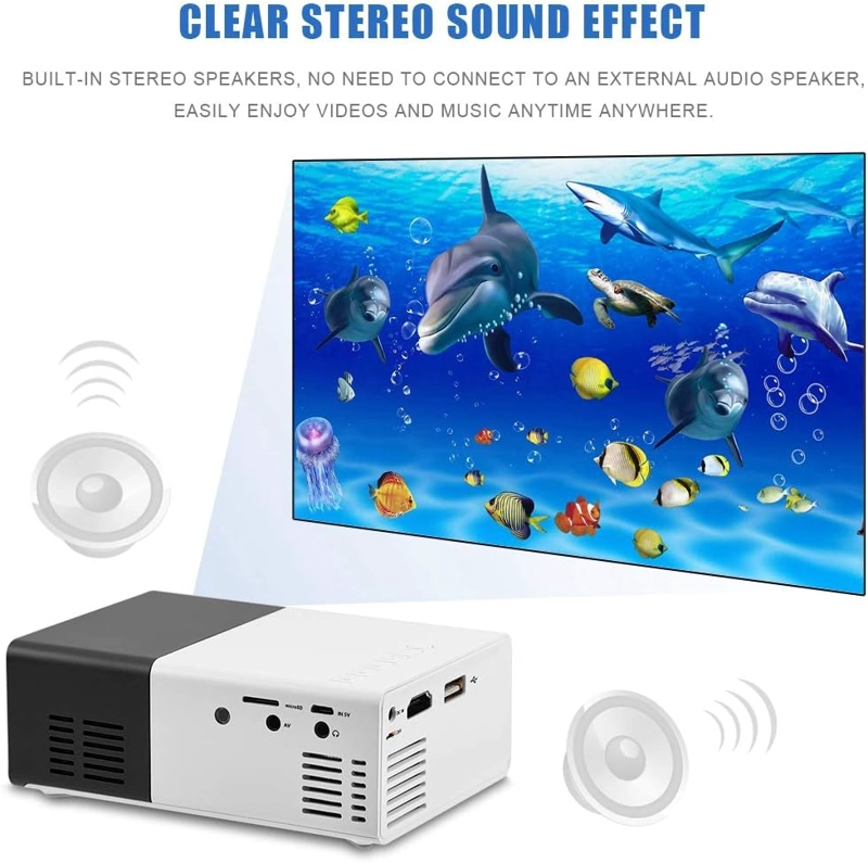 MINI PROYECTOR LED PORTATIL HDMI VGA USB SD CINE EN CASA - 4