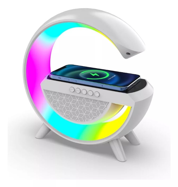 PARLANTE BLUETOOTH LÁMPARA CARGADOR INALÁMBRICO RGB BT-3401 - 1
