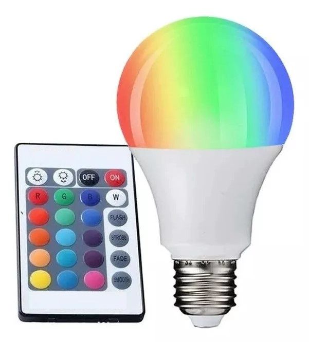 GENÉRICO AMPOLLETA LED E27 RGB 12W CONTROL REMOTO TIKTOK COLORES