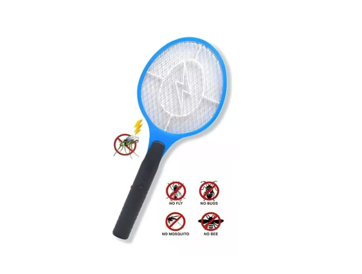 MATA MOSCA RAQUETA ELECTRICA RECARGABLE INSECTOS MOSQUITOS - 2