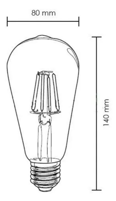 AMPOLLETA LED VINTAGE RETRO 4W E27 LUZ CALIDA FILAMENTO - 4