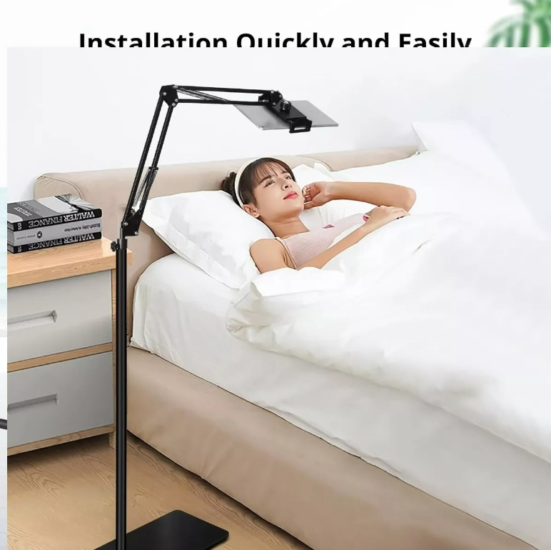 SOPORTE TABLET PEDESTAL FLEXIBLE SUELO 360°. - 2
