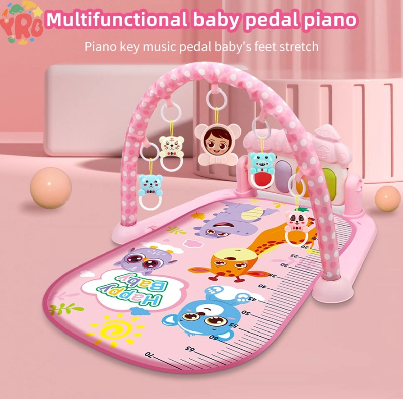 ALFOMBRA 3 EN 1 GIMNASIO MUSICAL CON PIANO PARA BEBE S ROSADO - 2