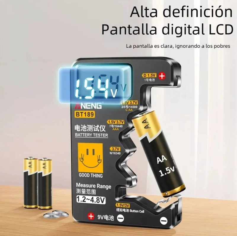 MULTIMETRO TESTER MEDIDOR PROBADOR PILA BATERIA UNIVERSAL - 2