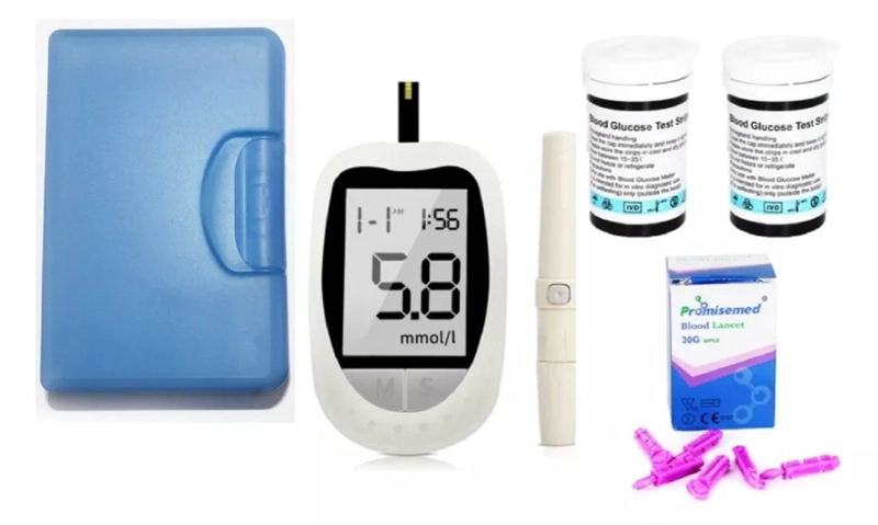 GLUCOMETRO GENE RICO MEDIDOR LCD CON LANCETAS Y TEST - 2