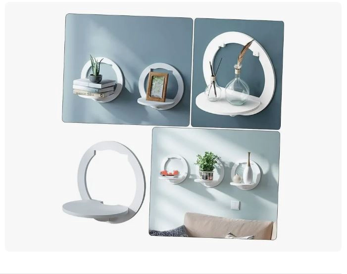 PACK 3 REPISAS DECORATIVAS REDONDAS FLOTANTE DE PARED - 4