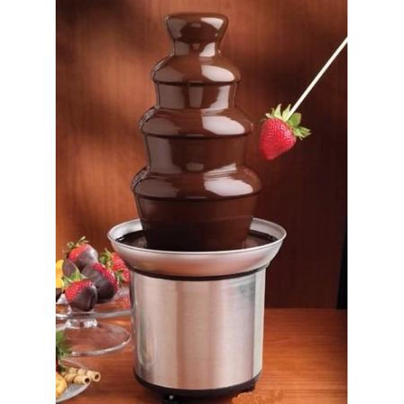 CASCADA FUENTE CHOCOLATE FONDUE 4 NIVELES ACERO INOXIDABLE. - 1