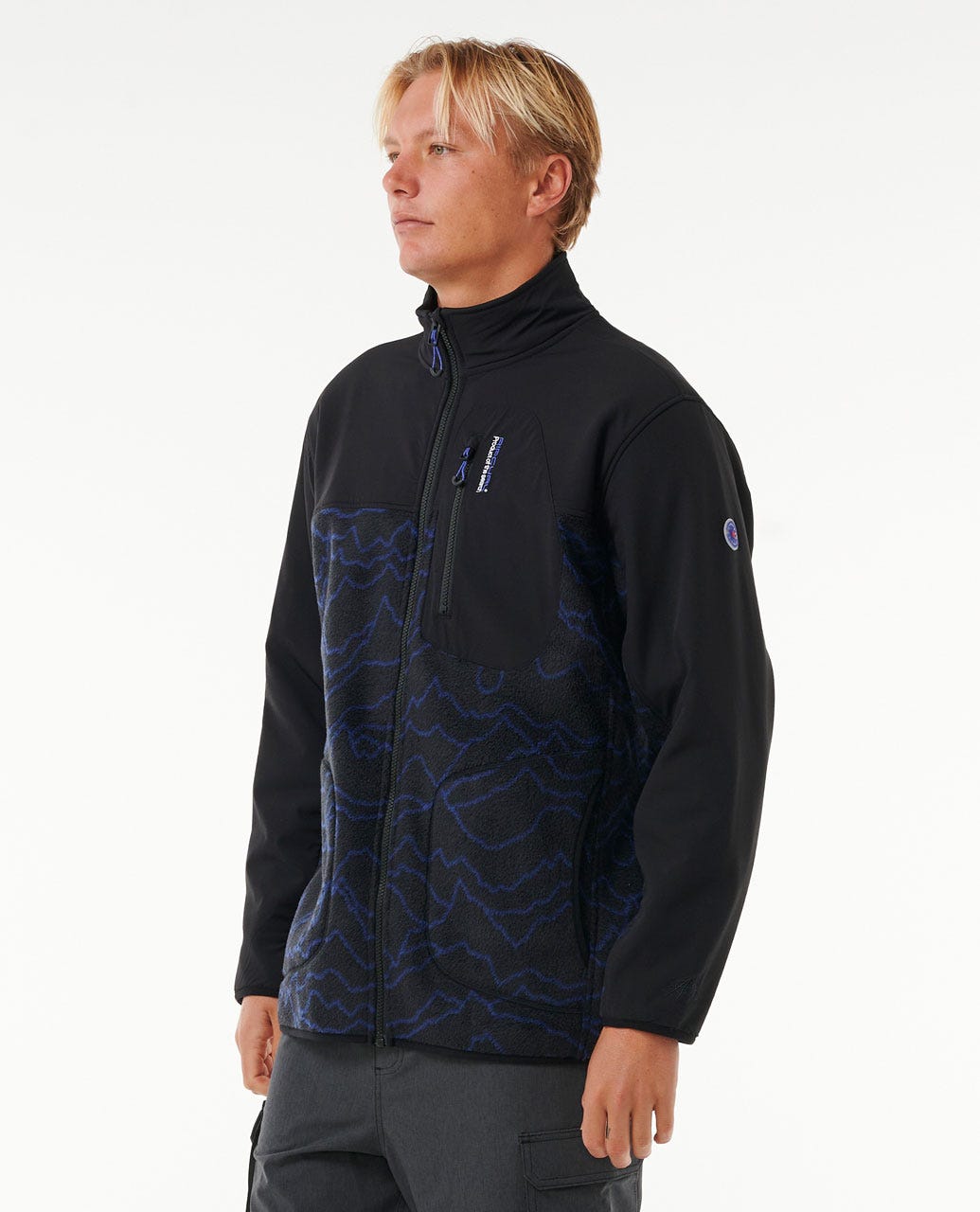 POLERON MICROPOLAR SEARCH ZIP CREW NEGRO HOMBRE RIP CURL - 2