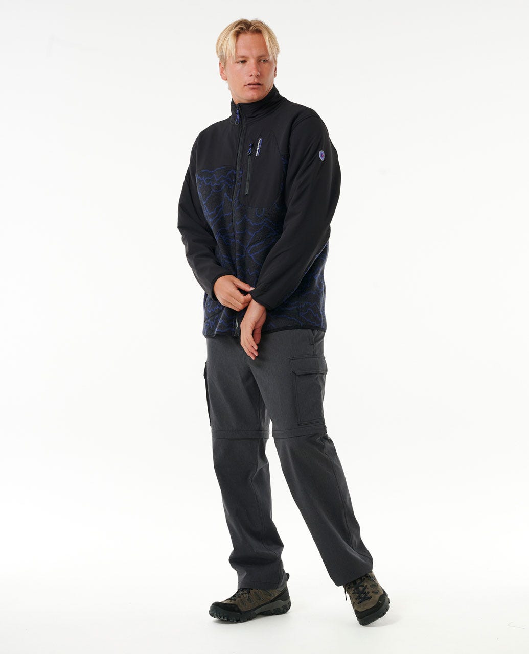 POLERON MICROPOLAR SEARCH ZIP CREW NEGRO HOMBRE RIP CURL - 4