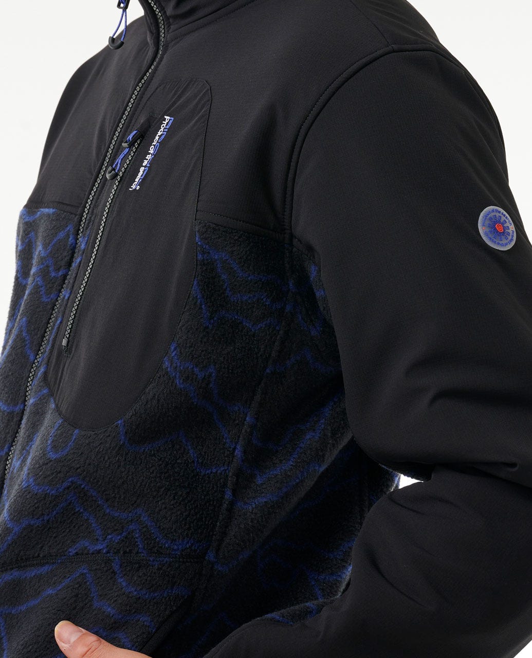 POLERON MICROPOLAR SEARCH ZIP CREW NEGRO HOMBRE RIP CURL - 5