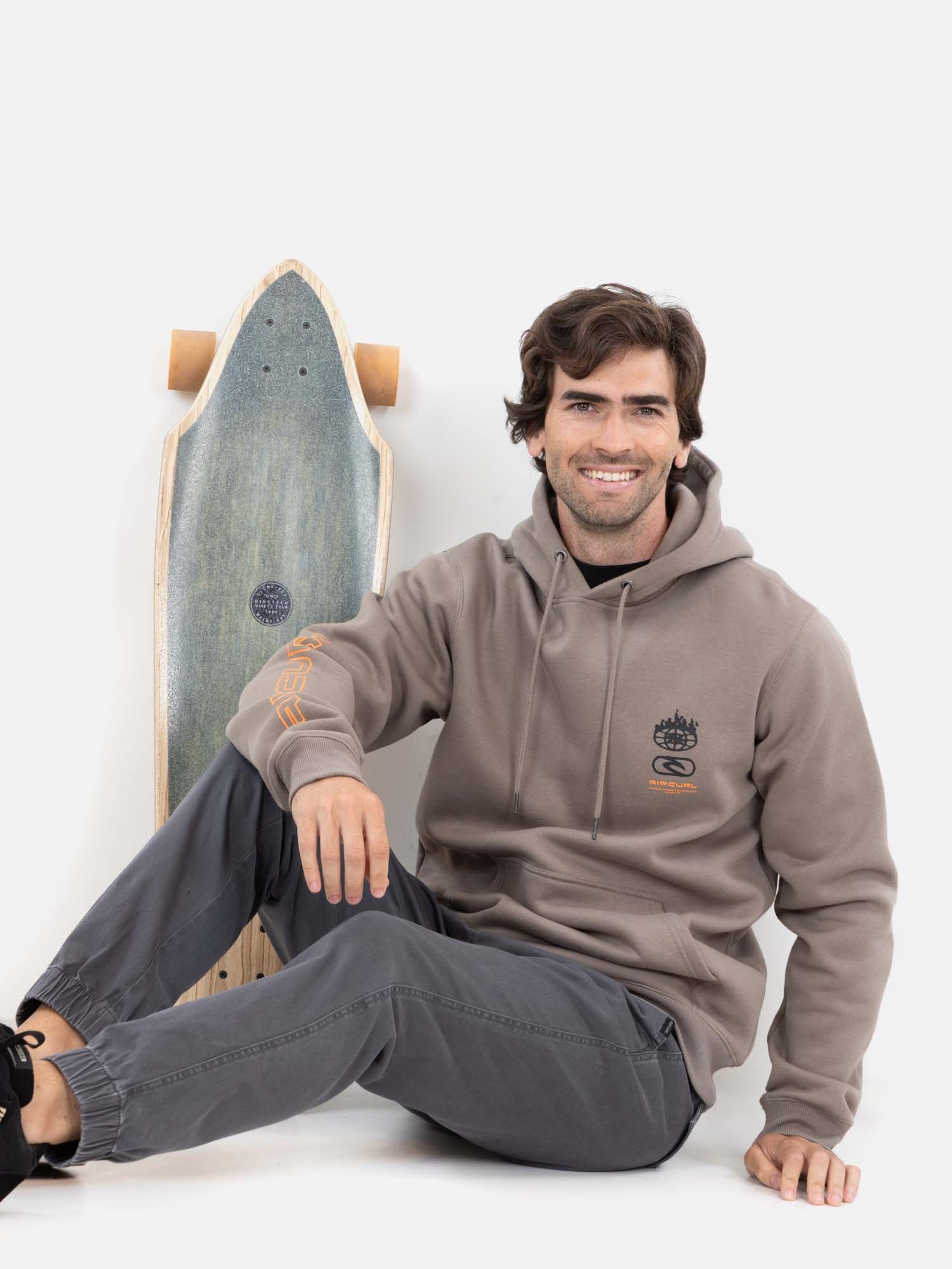 POLERON CANGURO SWELLX CAFÉ HOMBRE RIP CURL - 4