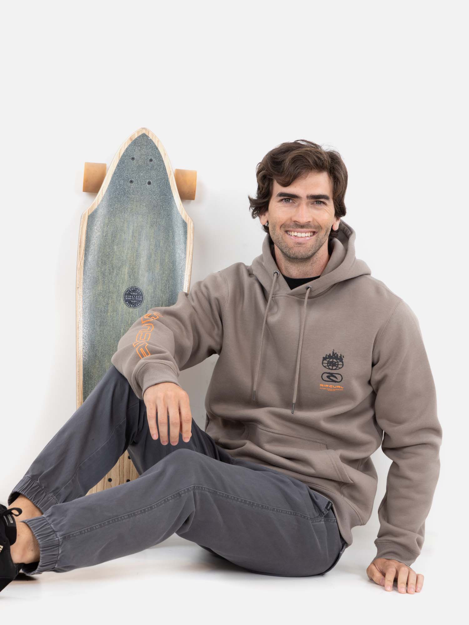 POLERON CANGURO SWELLX CAFÉ HOMBRE RIP CURL - 4