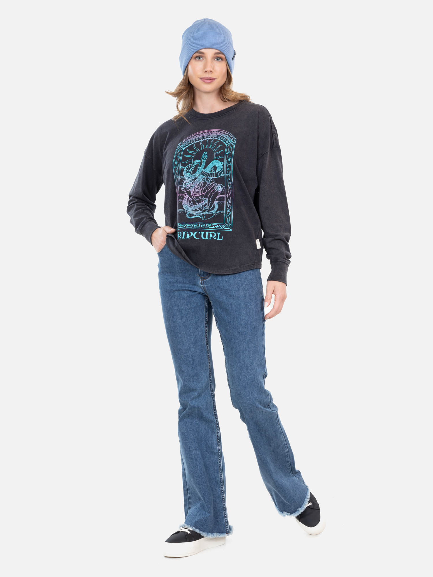 POLERA ML DILA NEGRO MUJER RIP CURL - 4