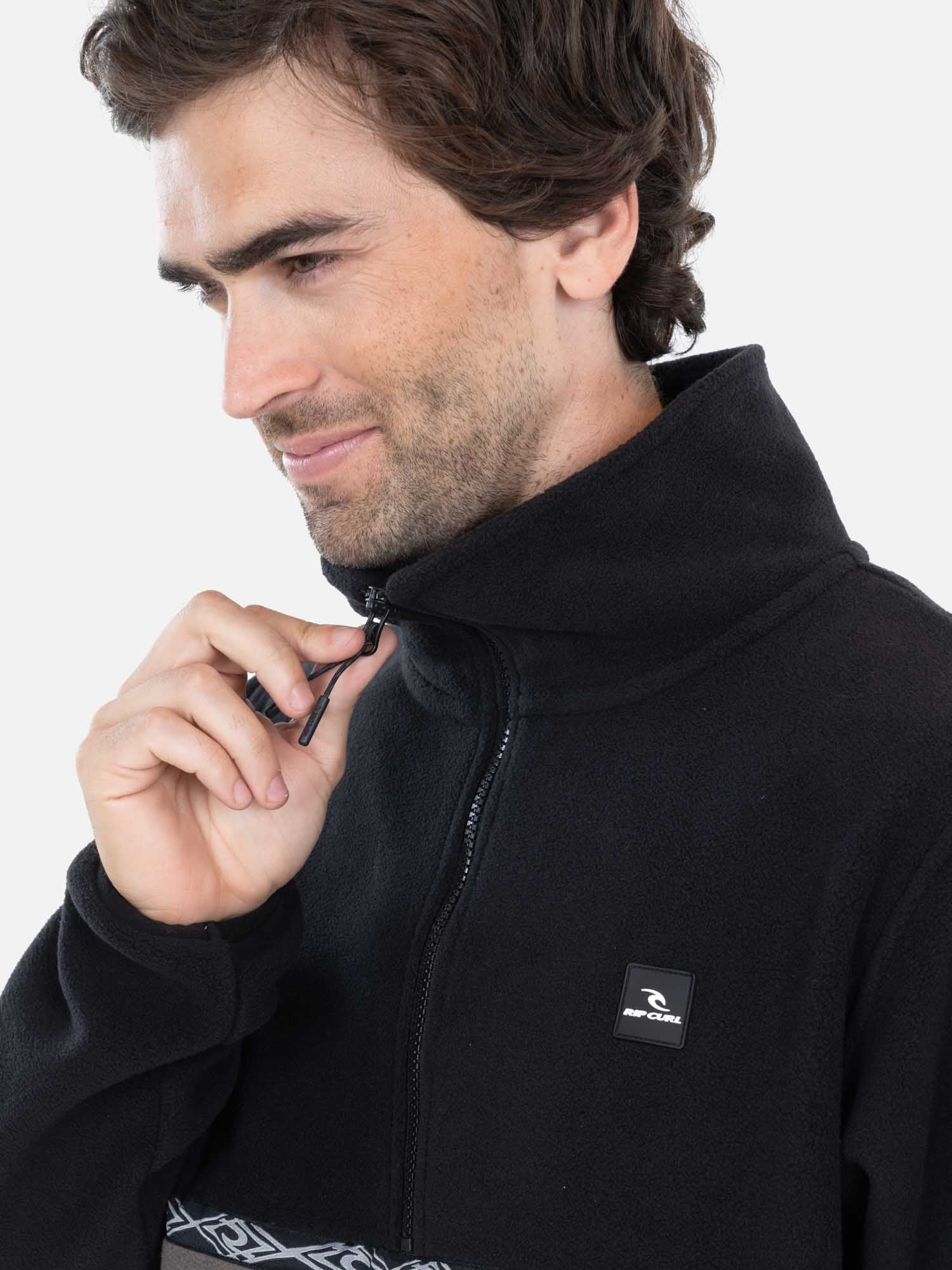 POLERON MICROPOLAR KAHI RC NEGRO HOMBRE RIP CURL - 3