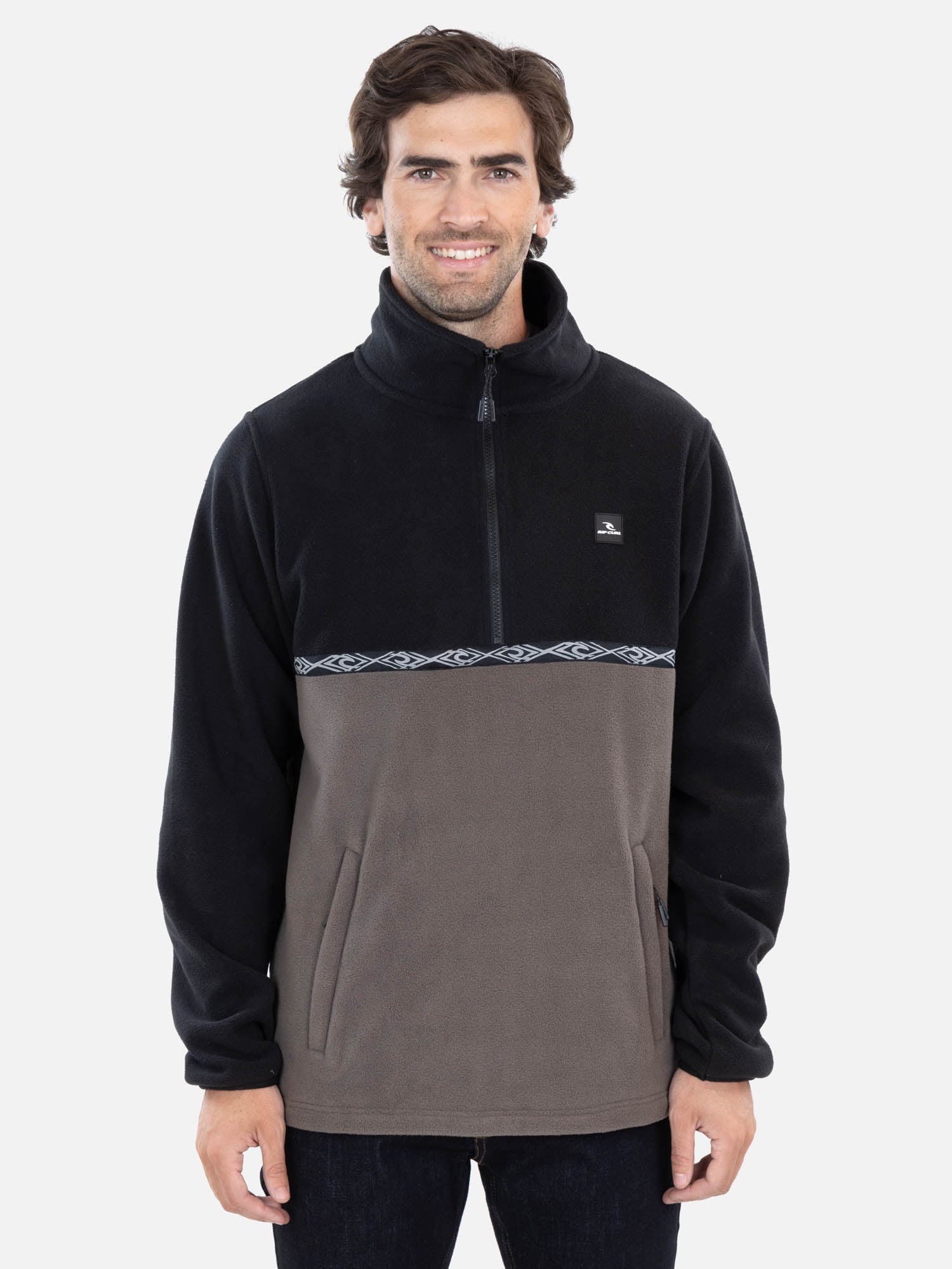 POLERON MICROPOLAR KAHI RC NEGRO HOMBRE RIP CURL - 4