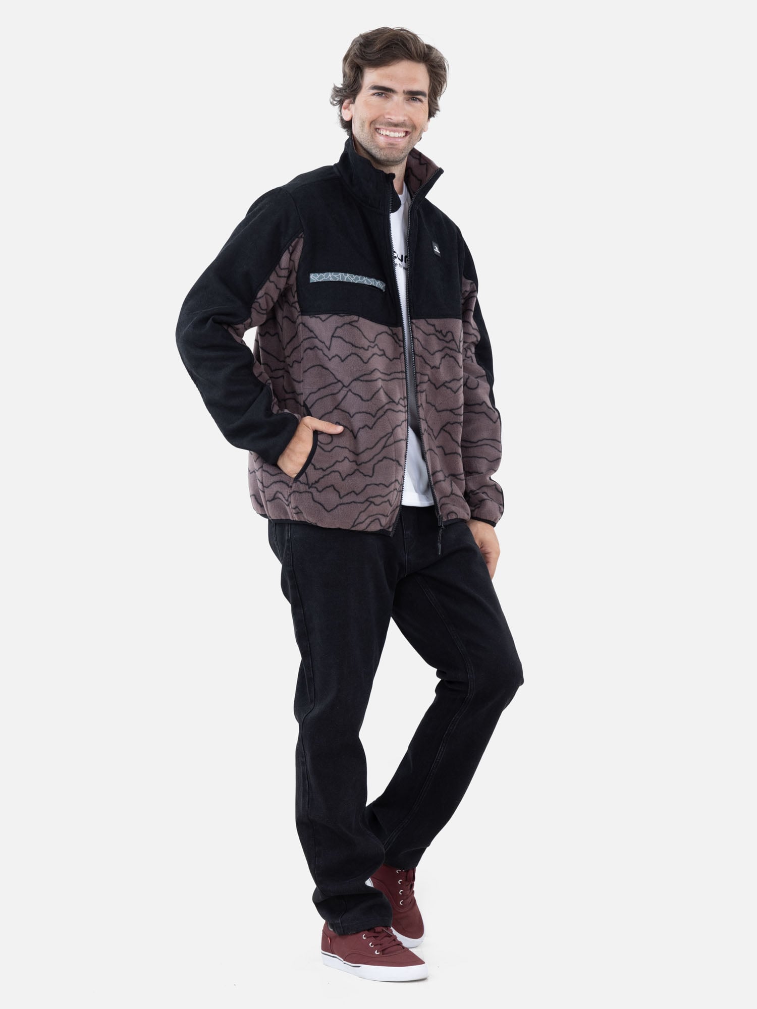 POLERON MICROPOLAR ROUGE MULTICOLOR HOMBRE RIP CURL - 4